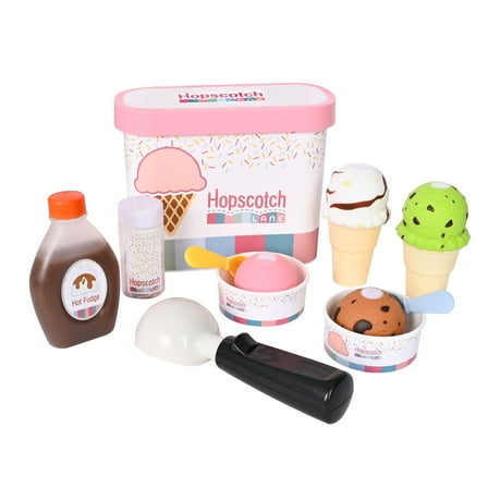 Hopscotch Lane Sweet Treats Ice Cream 15 Piece Set – Dessert Set & Doll Clothing for Children Ages 3 