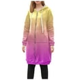 thumbnail image 1 of WEAIXIMIUNG Mama Sweatshirt with Kids Names Coat for Womens Hoodies Coat Fall Winter Warm Pockets Drawstring Zipper Open Thin Hooded Jackets Long Cardigans Tops Outwear, 1 of 6