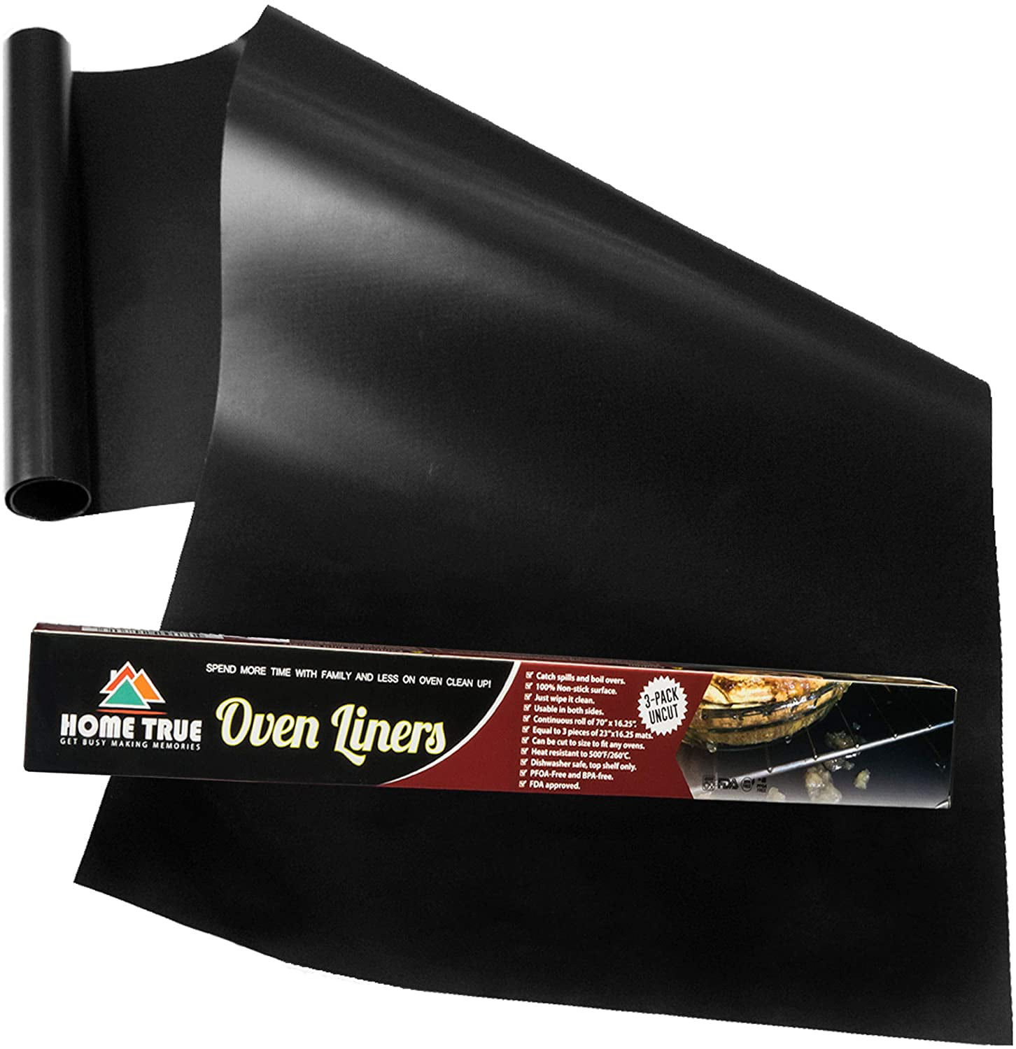 TEFLON NON STICK STAY CLEAN OVEN LINER LINERS 50CM X 40CM PACK OF 2 