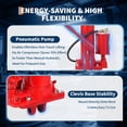 thumbnail image 3 of Qinaqin 8-Ton cm de Alturaydraulic Largo Ram Jack Resistente Engine Alturaoist Cylinder con Profundidadouble Piston Pump Ajustable Lift Altura y Clevis Base para Garage Cranes Farm Equipment, 3 of 7
