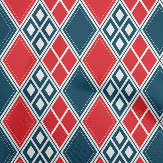 oneOone Silk Tabby Red Fabric Check Diy Clothing Quilting Fabric Print Fabric By Yard 42 Inch Wide