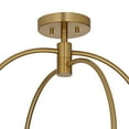 thumbnail image 4 of Possini Euro Design Clara 26" Mid Century Modern 4-Light Semi Flush-Mount Ceiling Light Fixture Kitchen Foyer Warm Brass Finish, 4 of 9