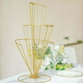 thumbnail image 2 of Efavormart 28" Tall Gold Metal Spiral Shaped Flower Frame Table Centerpiece, Wedding Floral Display Stand, 2 of 11