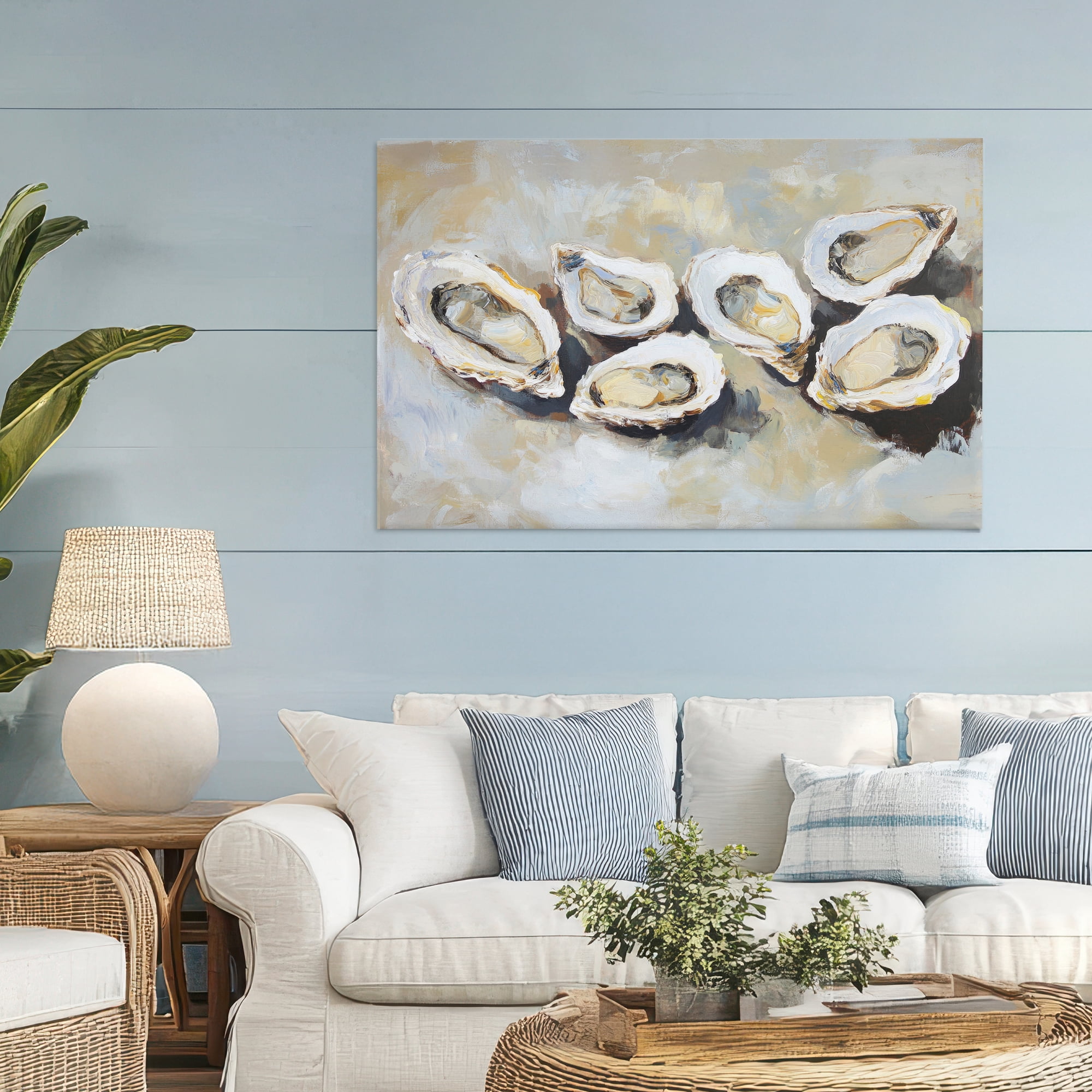Stupell Industries Line of Oysters in Neutrals Canvas Wall Art, design by Sisi and Seb