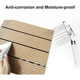 thumbnail image 5 of Miniyam 44-Pack Square 11.8"x11.8" Waterproof Deck Tiles, All-Weather, for Porch, Poolside, Brown(Small Straight line), 5 of 7
