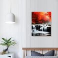 thumbnail image 3 of Creowell Print On Canvas Red Waterfall Canvas Wall Art Picture 16x20in for Living Room Bedroom 16x20in, 3 of 3
