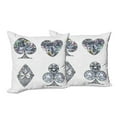 thumbnail image 6 of Ambesonne Grey Throw Pillow Cover 2 Pack, Heart Shaped Diamonds, 16", Grey and White, 6 of 6
