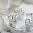 thumbnail image 4 of BalsaCircle 12 Silver Pail Bucket 2" Mini Planter Party Favor Candy Gift Holders Weeding, 4 of 8