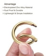 thumbnail image 4 of 42x31x5.5mm Round Zinc Alloy Spring Gate O Ring Snap Clip Buckle, Light Gold 10 Pack, 4 of 5