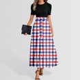 thumbnail image 1 of WILLBEST Vestidos Largos Falda Larga Con Estampado Del Día De La Independencia Para Mujer Falda Informal De Verano 2381, 1 of 3