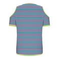 thumbnail image 6 of Kaemgyyd Summer Tops Womens Stripe Short Sleeve Cold Shoulder Tunic Tee V Neck Loose Casual Shirts Fashion, 6 of 6