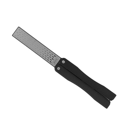 

Knife Sharpener Foldable Fan Shaped Mini Knife Sharpener Adamas Material For Camping Black Orange