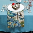 thumbnail image 4 of WYYP Flowers Butterflies Polyester Dinner Napkin for Dining Table Kitchen Party Housewarming Farmhouse Decor 2 PCS, 4 of 7