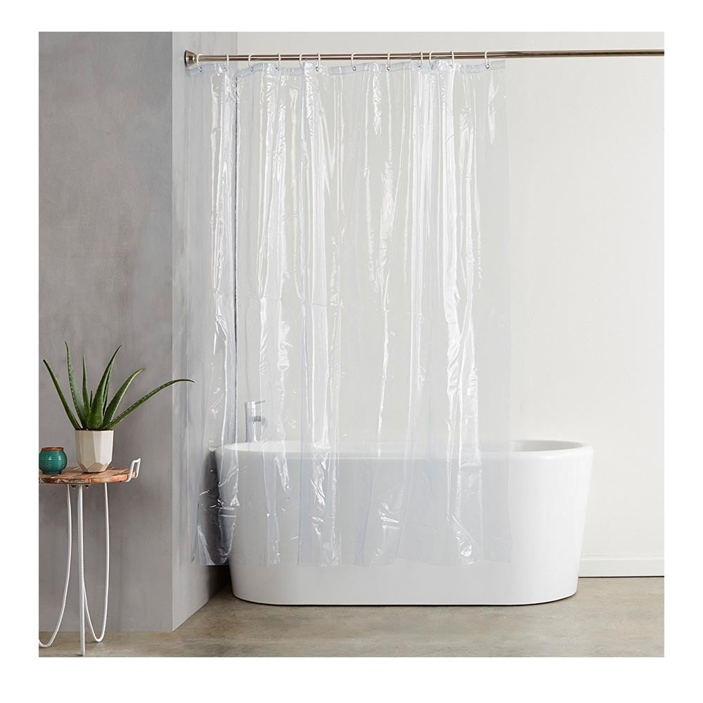 Magnetic Mildew Resistant Shower Curtain Liner 100% Vinyl Heavy Duty Clear 70x72 