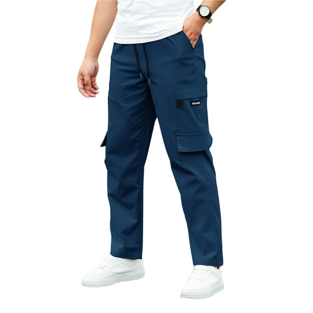Navy blue cargo pants best sale walmart