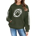 thumbnail image 7 of KAUOD Girls Ribbed Pullover Hoodies Baseball Oversized Long Sleeve Cute Hoodie Sweatshirts Kids Lightweight Loose Tops, 7 of 7