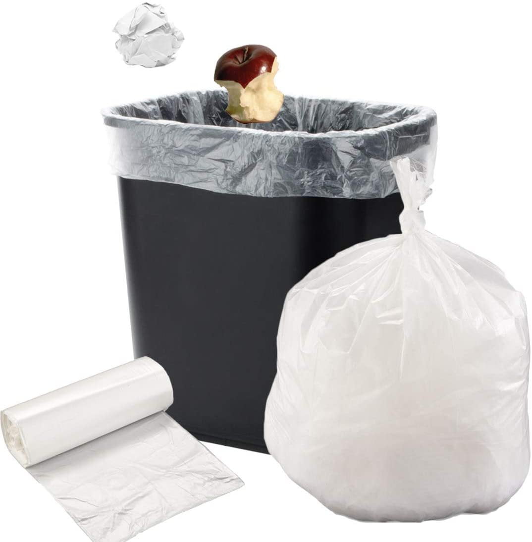 AMZ Supply Garbage Can Liners 40x46 Low Density Clear Trash Liners 0.9