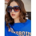 thumbnail image 2 of Gafas de sol FEISEDY retro cuadradas sobredimensionadas para mujer B2276, 2 of 8