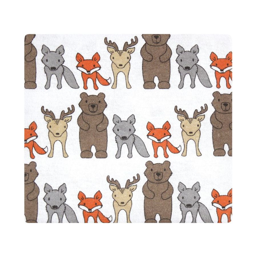 Hudson Baby Infant Boy Cotton Flannel Receiving Blankets Bundle, Wild Forest, One Size