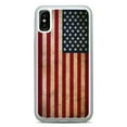 thumbnail image 1 of Distressed USA Flag Red White & Blue Shockproof Hard Rubber Custom White Case Cover For iPhone 11 Pro, 1 of 5