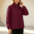 thumbnail image 5 of OGLCCG Rain Jacket for Women Waterproof Lightweight Stand Collar Windbreaker Jacket with Pockets Outdoor Softshell Jacket,Size S-XXL, 5 of 7