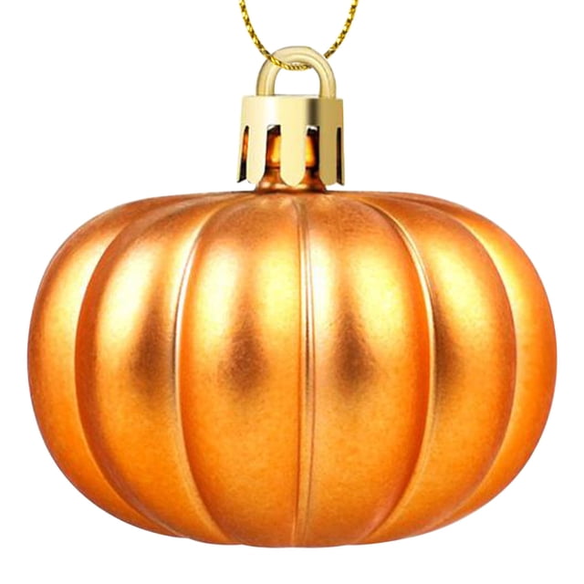 Mom's Best 12 adornos de calabaza de bronce para árbol de Halloween, irrompibles