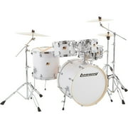 Ludwig BackBeat Elite 5-Piece Complete Drum Set With 22" Bass Drum, Hardware and Cymbals Arctic Grain