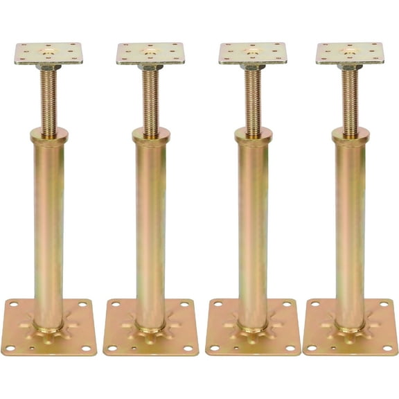 iMeshbean 4Pack House Floor Jack, 11" - 16" Adjustable Support Beam Basement Jack Post Pole for Leveling