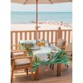 thumbnail image 2 of Outdoor Tablecloth with Umbrella Hole for Patio/Picnic/Party/Camping, Cute Zebra Forest Waterproof Table Cloth Rectangle Table Cover Washable, Green Trees Cone Leaves Mushroom (60"x 120"), 2 of 8