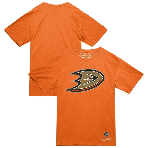 Men's Mitchell & Ness Orange Anaheim Ducks Heritage T-Shirt