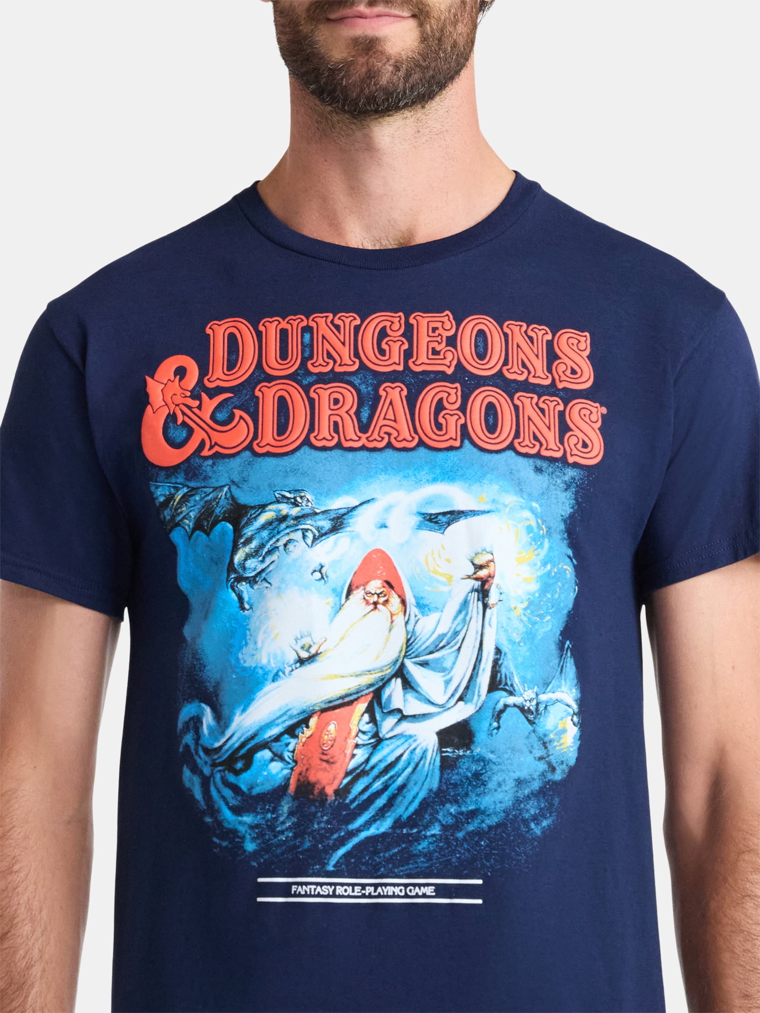 Dungeons and Dragons Men's and Big Men's Wizard Cover Graphic Tee, Sizes S-3XL