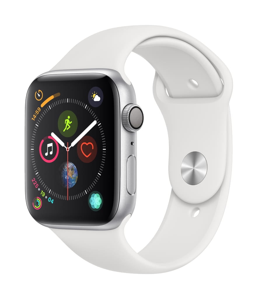 Apple Watch Series 5 GPS, 44mm Silver Aluminum Case with White Sport Band -  S/M  M/L - Walmart.com