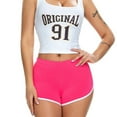 thumbnail image 4 of Gibobby Falda Shorts Mujer Pantalones cortos deportivos de yoga ajustados elásticos sexys a la moda con bloques de color para mujer(Rosa, XXL), 4 of 5