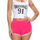 thumbnail image 4 of Gibobby Falda Shorts Mujer Pantalones cortos deportivos de yoga ajustados elásticos sexys a la moda con bloques de color para mujer(Rosa, XXL), 4 of 5