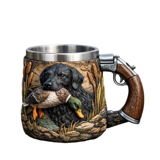 Stainless Steel Coffee Mug – 12 oz Vacuum Insulated Thermal Tumbler with Leak-Proof Lid and Ergonomic Handle