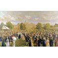 thumbnail image 2 of Sargent, Frederick 32x21 Black Ornate Wood Framed with Double Matting Museum Art Print Titled - Queen Victorias Jubilee Garden Party, 2 of 4