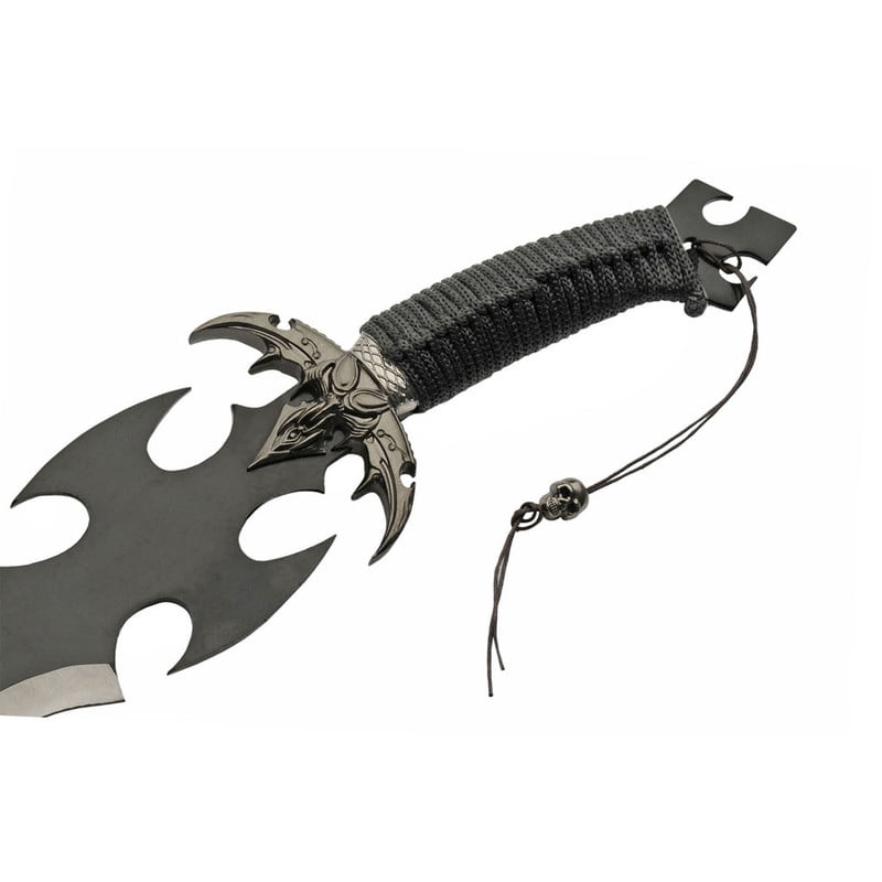 SZCO 19.5" Knife, 12" Stainless Steel Two-Tone Blade with Nylon Wrapped Handle, Decorative for Display & Collection