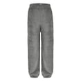 thumbnail image 3 of EDFBUYKRS Female Women Pants Casual Petite Sweatpants for Women Petite Length No Rope Women's Autumn and Winter Solid Colour Sweatpants Casual Pants Loose Soothing Warm Home Pants Xxl, 3 of 3
