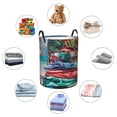 thumbnail image 4 of Sikiie Tropical Vacation Essentials Print Round Dirty Clothes Basket, Waterproof Standing Foldable Storage Basket, for Laundry Room, Bedroom, Bathroom Storage-Medium, 4 of 6