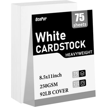 Superfine Printings Heavy Cardstock White | 8.5 x 11 Thick Paper ...