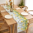 thumbnail image 3 of Yellow Lemon Table Runner - 72 Inch Long, Kitchen Dining Table Runner Dresser Scarves, Green Eucalyptus Wood Grain Farmhouse Farmhouse Decor for Coffee Tables Wedding Party Banquet, 3 of 8