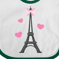 thumbnail image 4 of Inktastic Paris Lover Eiffel Tower Girls Baby Bib, 4 of 4