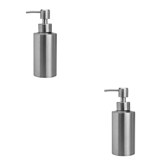 Billuyoard Dispensador de a mano de acero inoxidable, reemplazo portátil antioxidante, lavable, para el hogar, baño, inodoro, contenedor de 15.5x5.5 cm 2piezas Billuyoard CBP093709