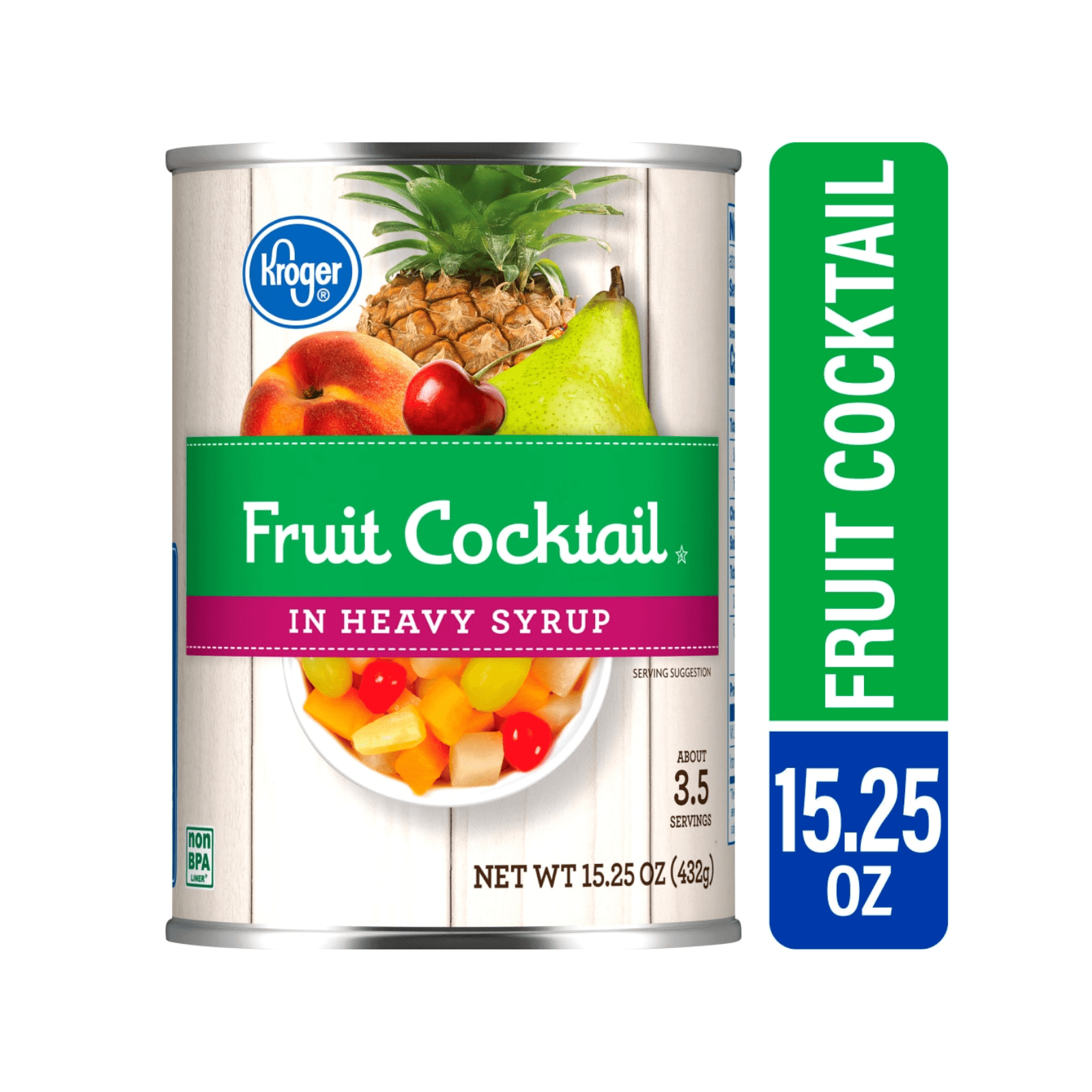 KG Fruit Cocktail Canned in Heavy Syrup 15.25 oz , 3 Pack + Bonus