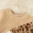 thumbnail image 4 of PatPat Girls Fleece Sweatshirts and Leopard Jogger Pants Colorblock 2 Pieces Outfit Set Sizes 4-12, 4 of 7