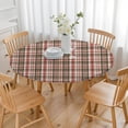 thumbnail image 3 of Red and Green Christmas Plaid Pattern Round Fitted Tablecloth with Elastic Edge,Dining Table Cover Waterproof,Outdoor Round Tablecloth for Camping,Dining,Indoor and Outdoor, 3 of 7