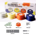 thumbnail image 3 of Wiz Basics Dog Buttons for Communication Starter Pack Recordable Dog Talking Buttons Set Dog Training Speaking Buttons Dog Clicker with Mat & Stickers (4 Packs-Rubber Mat), 3 of 7