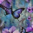 thumbnail image 5 of Purple rose butterfly bathroom shower curtain, exquisite flower shower curtain, durable bathroom shower curtain  , various specifications, 5 of 7