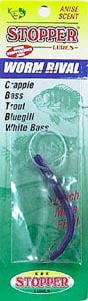 K&E Tackle Worm Rival Rigged Soft Bait 2.5" - Purple