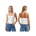thumbnail image 2 of Camisetas sin mangas con cuello halter para mujer, color liso, bajo con abertura, chalecos casuales, moda de verano, camisetas sin mangas, estilo streetwear, 2 of 9